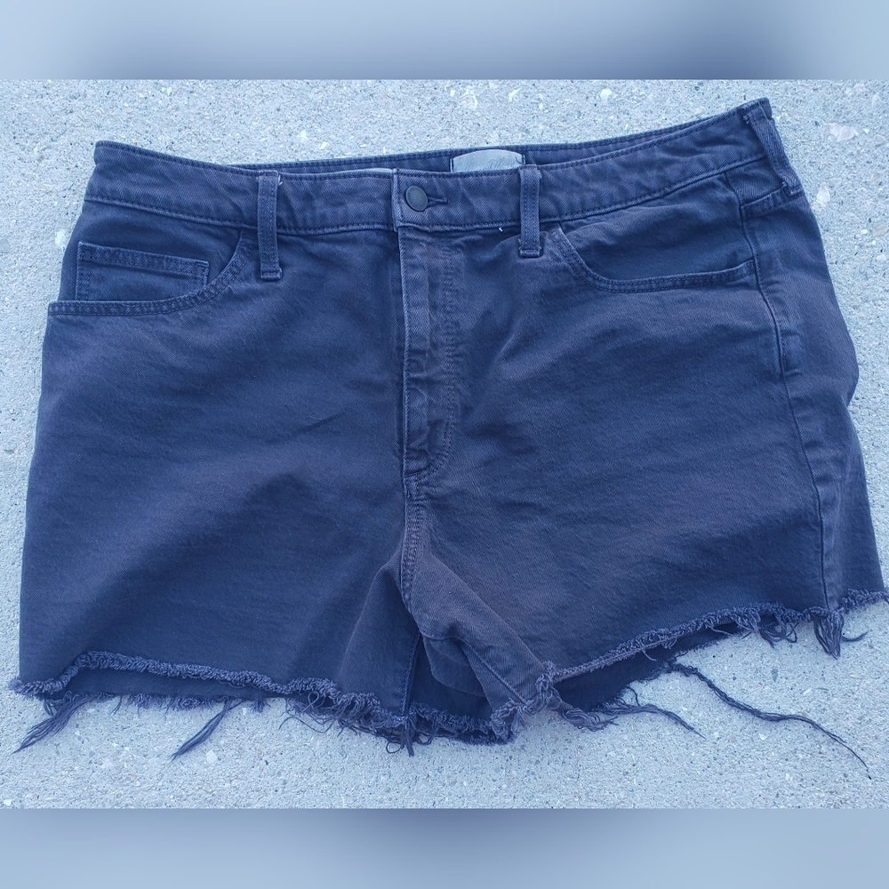 universal thread vintage midi off blackn cut off jean shorts, size 14/32